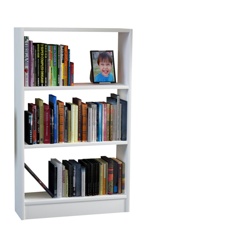 Bibliothèque de style scandinave, blanc, 23,6 po x 39,4 po x 7,7 po | 100% panneau de particules enduit de mélamine, épaisseur: 0,7 pouce | Nombreuses tablettes, solution de rangement murale, élégante et fonctionnelle pour la maison ou le bureau