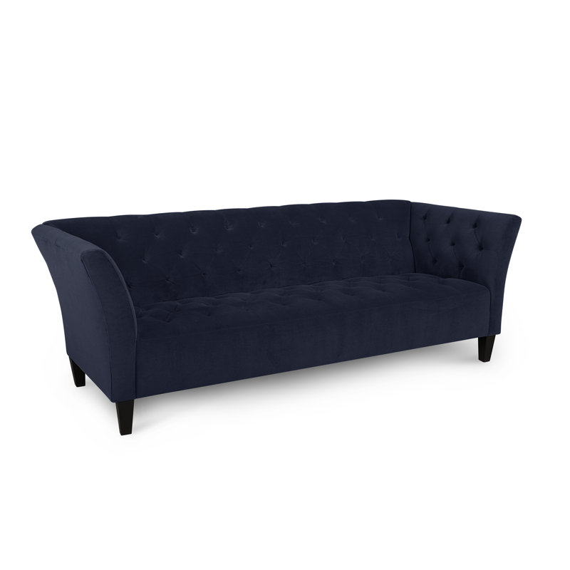Carruth Upholstered 91'' Sofa, Bella Ink Performance Velvet