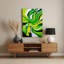 Abstrait art fluide en métal vert 52-1440881111