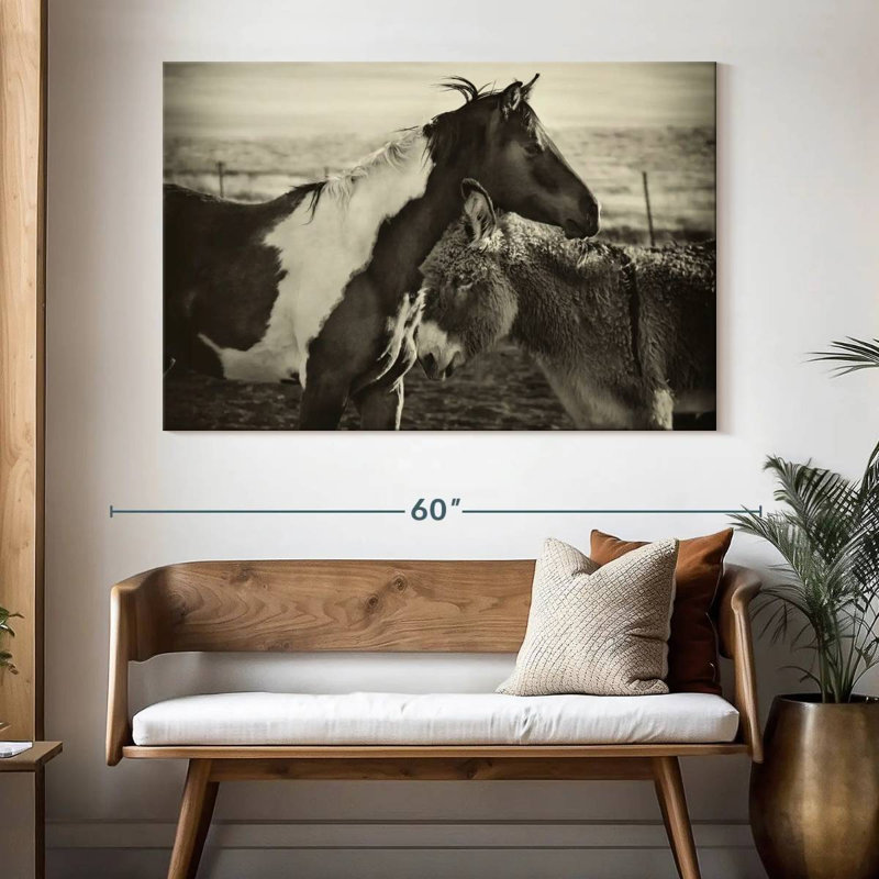Kissing Horses I, H 34 po x l 51 po
