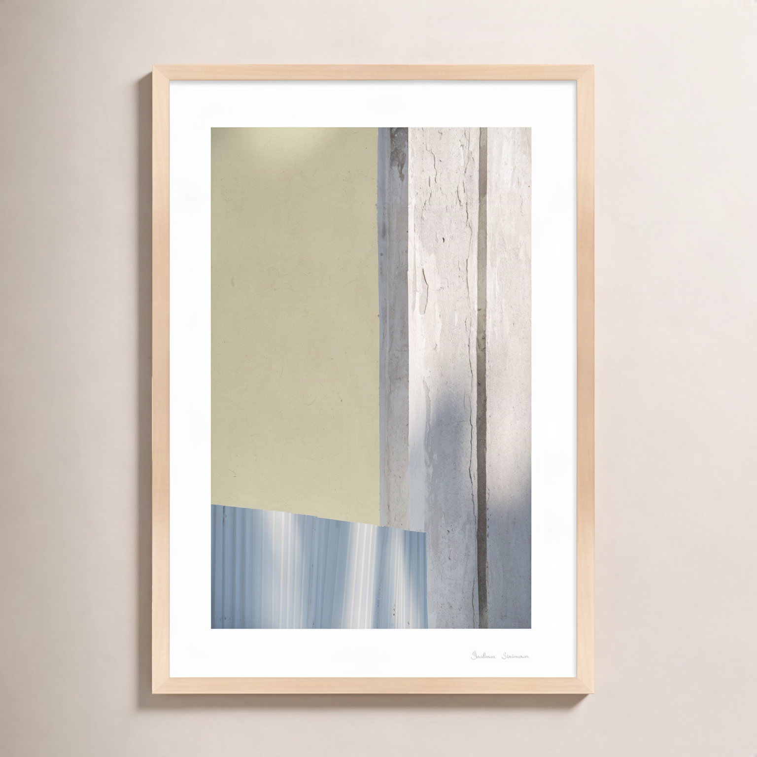 Ludvig "Sun and Concrete 1" Photo Print, 30" H x 21" W x 1.25" D, Maple
