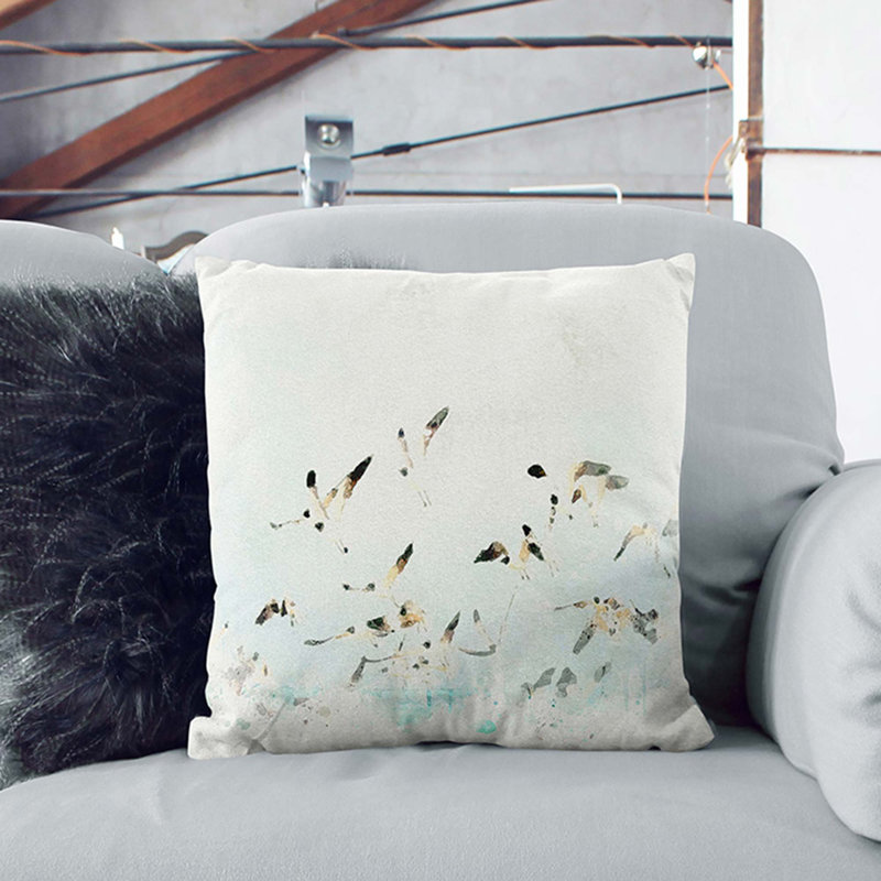 Square Throw Cushion, White, 40cm H x 40cm W x 15cm D