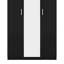 Armoire 3 portes avec miroir, armoire avec tringle et 3 tablettes fixes-1968171700