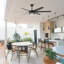 Ventilateur de plafond 70 po à 6 pales en cristal Hedon 70 po avec télécommande et éclairage inclus