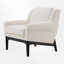 Chaise d'appoint rembourrée avec pieds en bois massif, fauteuil pour le salon-863967961-863967966