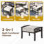 Ensemble de mobilier d'extérieur avec coussins de 4 po, ensemble de mobilier de patio 7 pièces toutes saisons avec cadre en métal, ensemble de patio extérieur 6 pièces avec support dorsal ergonomique-1648858861