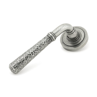 Hammered Newbury Lever on Rose Set (Art Deco)