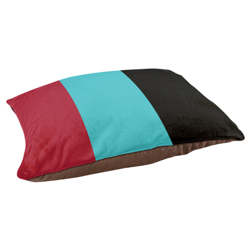 Coussin Arizona, Rouge de Sedona / bleu sarcelle / noir, Moyen (l 28 po x P 18 po x H 9,5 po)