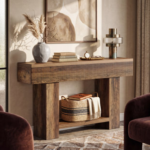 55" Console Table with 2-Tier Storage
