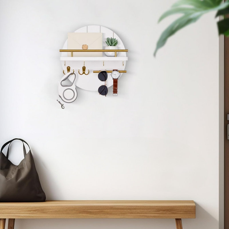 Wood Wall Organizer, White