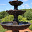 Fontaine d'extérieur traditionnelle à 4 niveaux en résine Keltner - Châtaignier foncé-1703052281