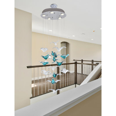 8 - Light Glass Geometric Chandelier