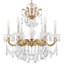 La Scala 6 Light 23in x 25in Chandelier in Parchment Gold with Clear Radiance Crystals-201696807-201696800