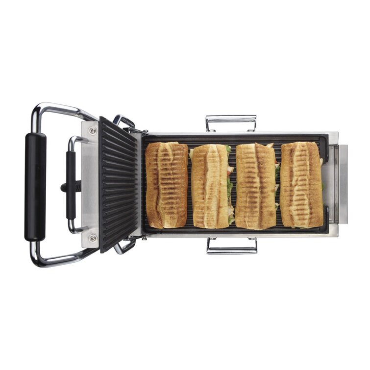 Salton 8.75'' Non Stick Electric Grill Sandwich Maker with Lid & Reviews