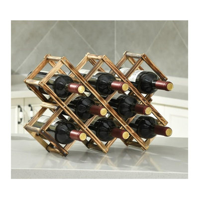 Stackable Wine Rack Organizer For Countertop And Cabinets With Foldable Design And Scratch-Resistant Protector