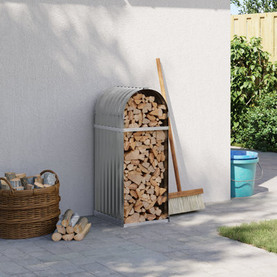 Log Holder 15.7"X17.7"X39.4" Galvanized Steel