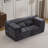 Compression Mahjong Sofa,Convertible Floor Sofa Bed,Diy Boneless Modular Sectional Sofa,No Assembly Required,Circle Fleece Fabric,Modern Oversized Loveseat,Dark Grey-1843100101