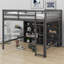 Lit mezzanine avec tablettes de rangement ouvertes-1597034411