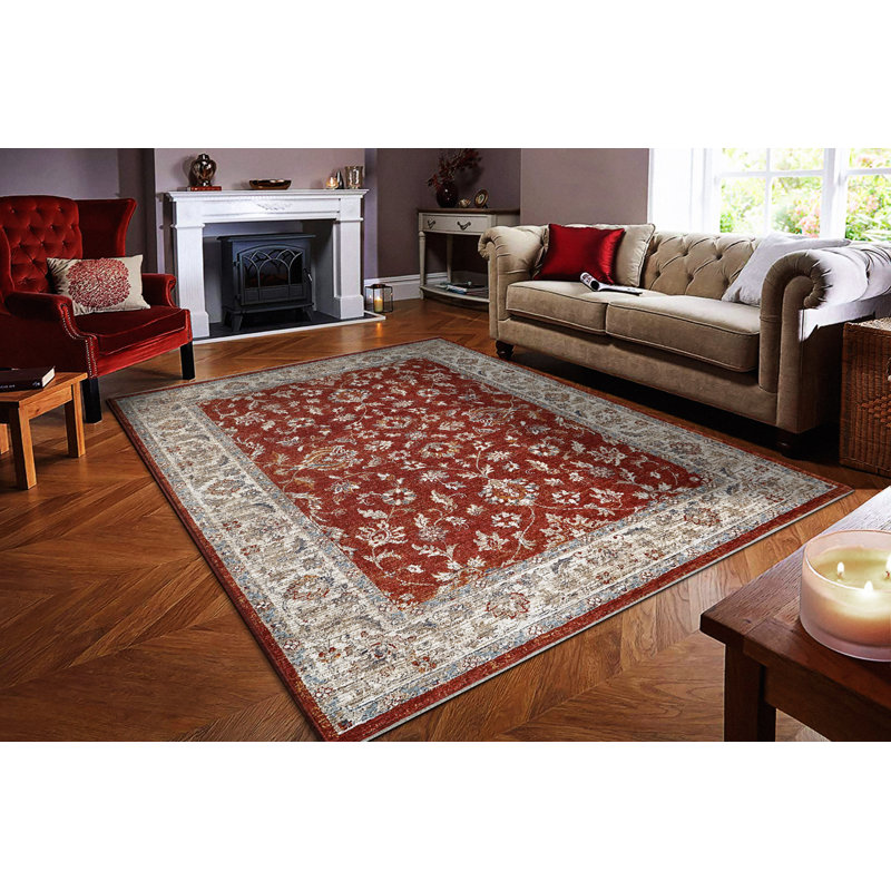 DAKOTA 2.7X5 6640-399 RED/MULTI, Rectangle 2'7" x 5'