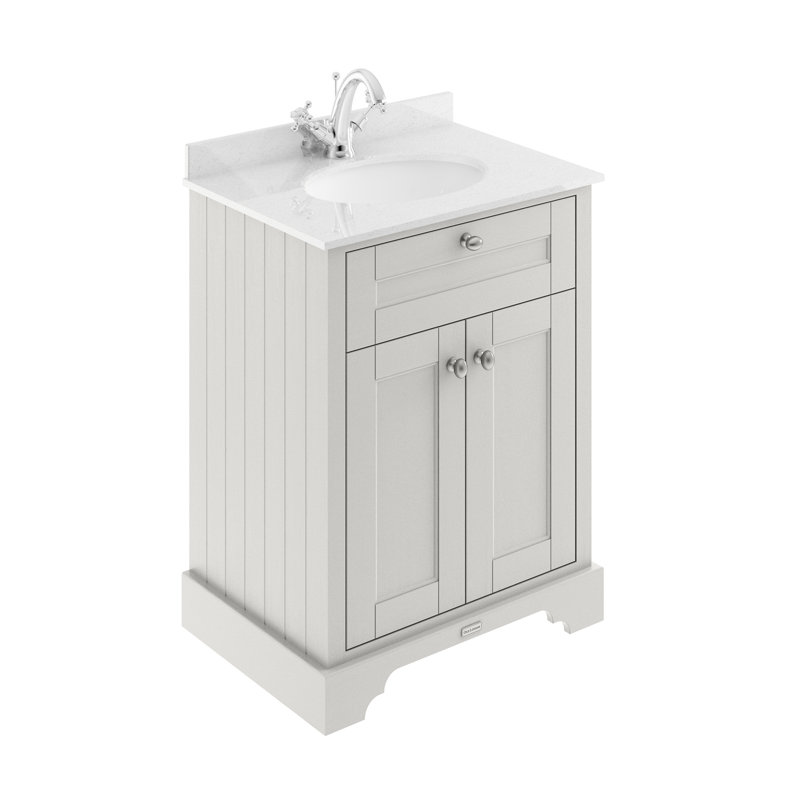 Old London 600mm Free-Standing Vanity Unit, Timeless Sand, Gray