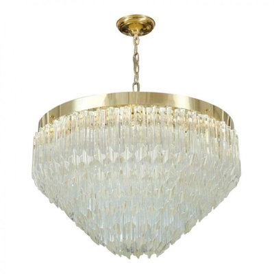 Lustre empire en laiton à 6 lumières Olana