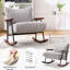 Chaise berçante grise élégante avec structure solide et moderne en métal robuste pour la maison