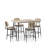 Pafford 4 - Person Four Leg Base Dining Set-2092112798