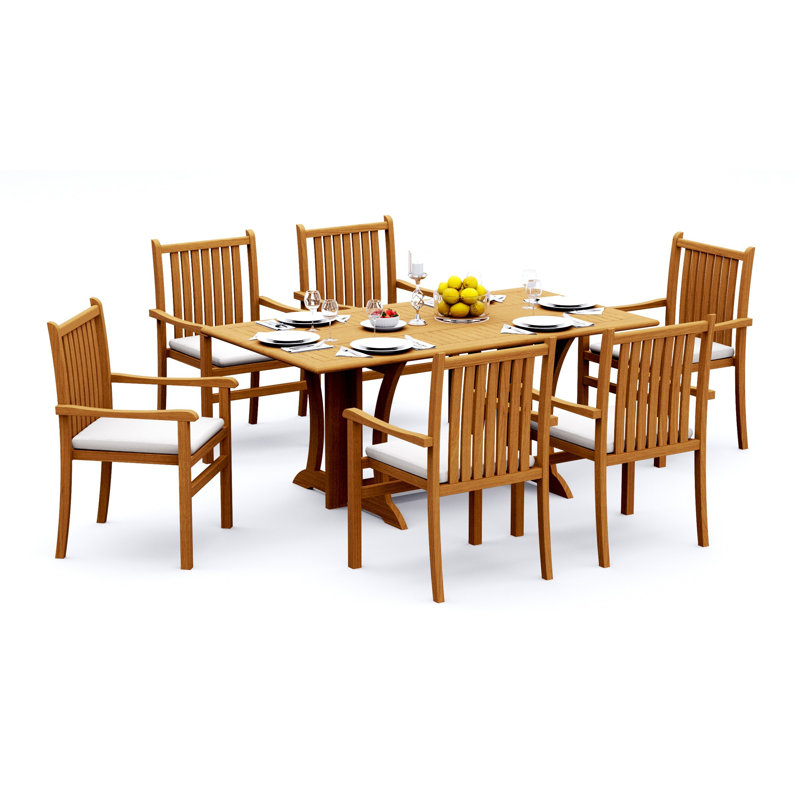 Cahyo Outdoor - Piece Teak Dining Set, 6