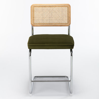 Tabouret de bar et de comptoir en velours Walsh