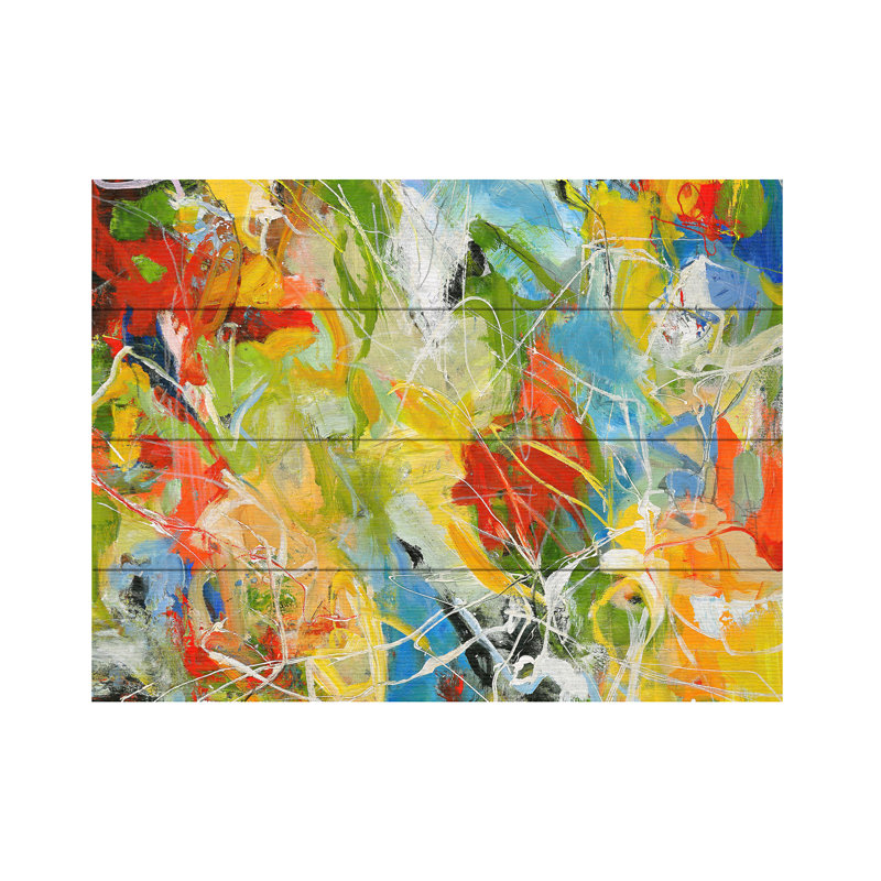 Design Fabrikken Colour Catch Wood Slat Art, H 12 po x l 16 po