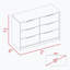 Commode 6 tiroirs Dellana