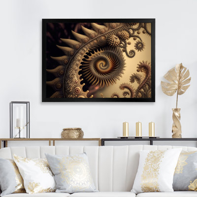 Andie Golden Fractal Bliss III - reproduction sur toile