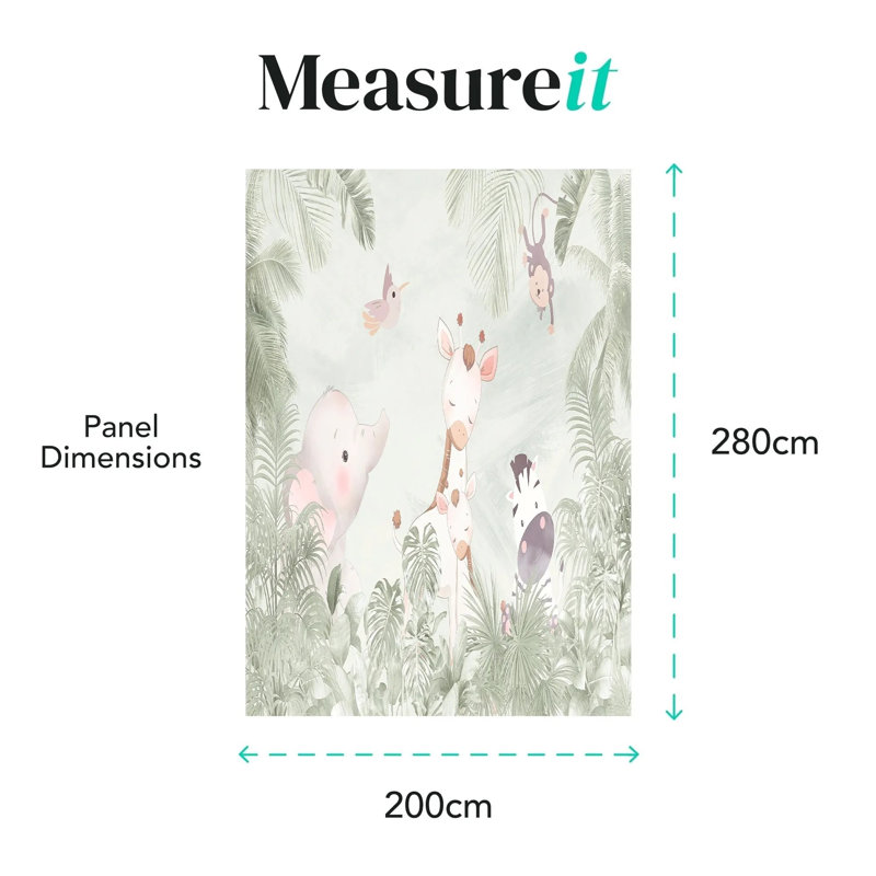 Superfresco Easy Circle of Life Print To Order Mural, 400cm L x 280cm W, Sage