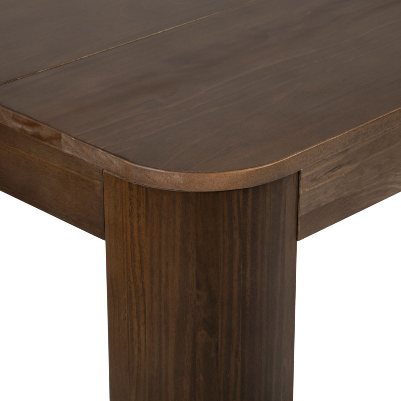 Table de salle à manger en bois massif Bergeman, Noyer, H 30 po x l 35,75 po x L 72 po