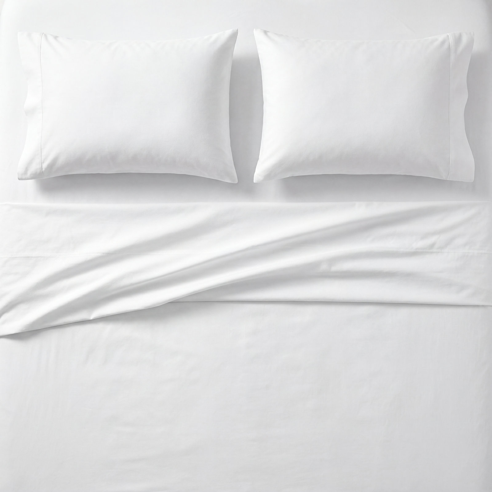 Cotton Tencel Sheet Set, Bright White, Queen Sheet Set with 3 Additional Pieces