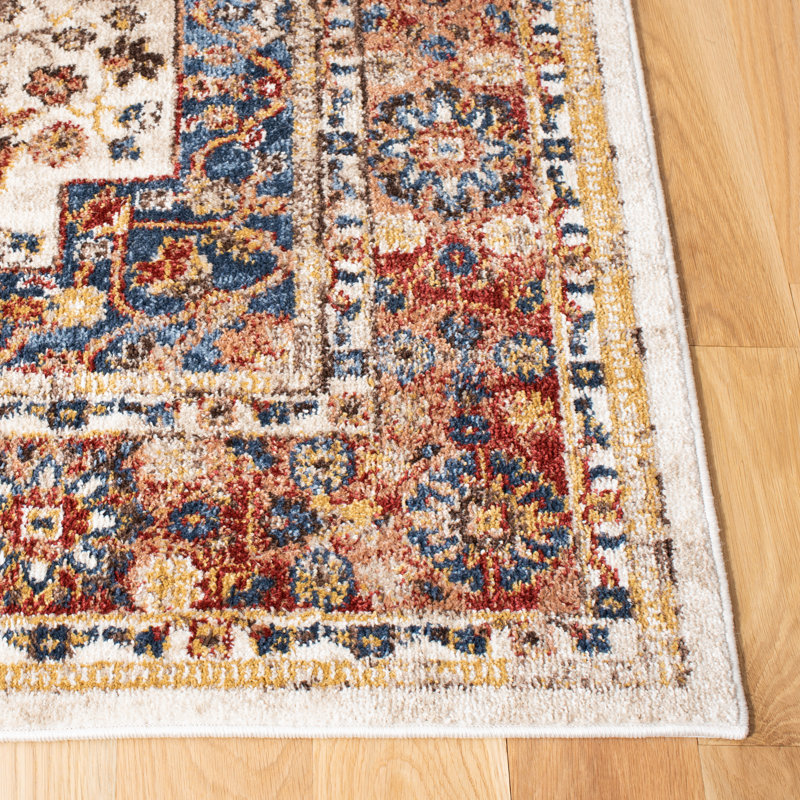 Tapis performance oriental Broomhedge Bijar, Rectangle 5 pi 3 po x 7 pi 6 po, Ivory/Rust