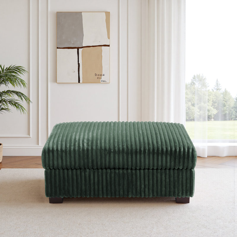 41.75cm Wide Rectangle No Ottoman, Green