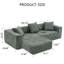 Canapé modulaire revêtu de tissu en L chenille-2077594122