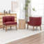 Fauteuil demi-tonneau rembourré Ezra-786368248