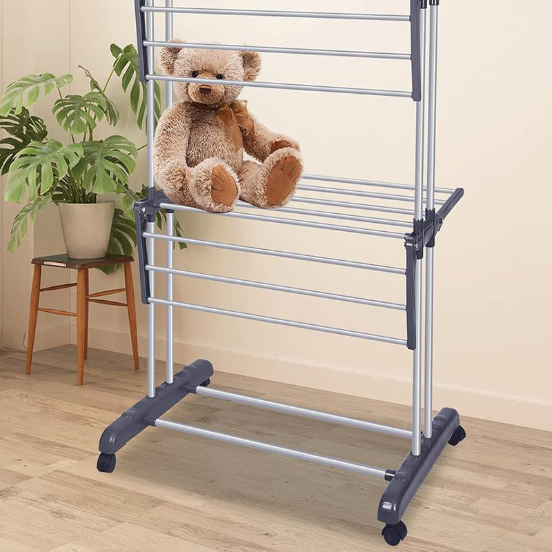 LIKOBI Clothes Drying Rack Folding Drying Rack Clothing 4 Tier Clothes ...