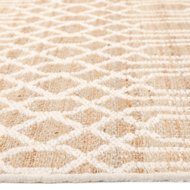 Sophie Trellis Area Rug in Ivory, Rectangle 3' x 5'