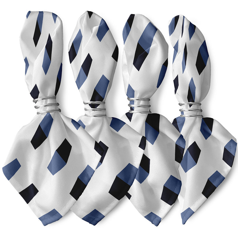 Ensemble de serviettes 4 pièces Aksel, Bleu marine