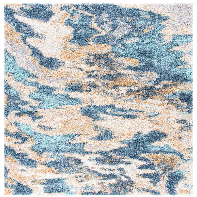 Minocqua Performance Abstract Rug, Square 6'7"