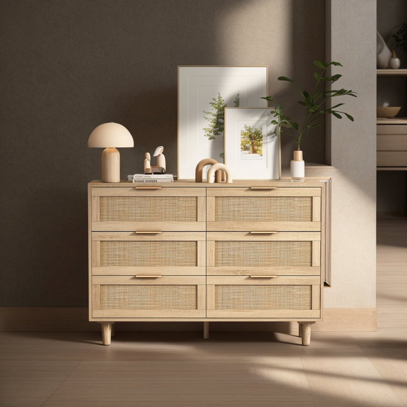 Junor Accent Chest, Natural, Gold