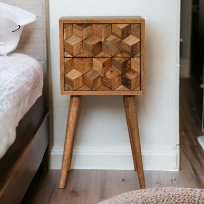 Luigi 31cm W Solid Wood Bedside Table