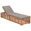 80" Long Reclining Teak Single Chaise with Cushions-1006405593