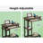 Side Table, End Table With Wheels And Charging Station