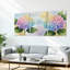 Hydrangea, impression sur toile à motif floral sur toile, ensemble de 3-2091872121