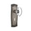 Prairie Plate with Decorative Keyhole and Oval Clear Crystal Door Knob-2115529920