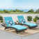 Frankel 79.53" Long Chaise Lounge Set with Cushions and Table